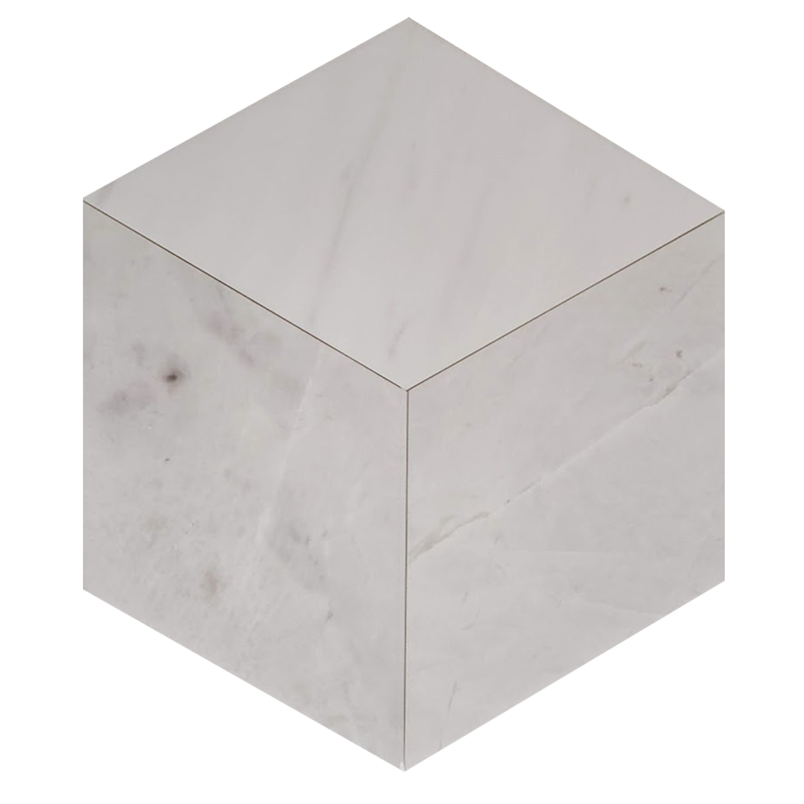 Tumbling Blocks Alaska White- Dolamite Marble Polished 