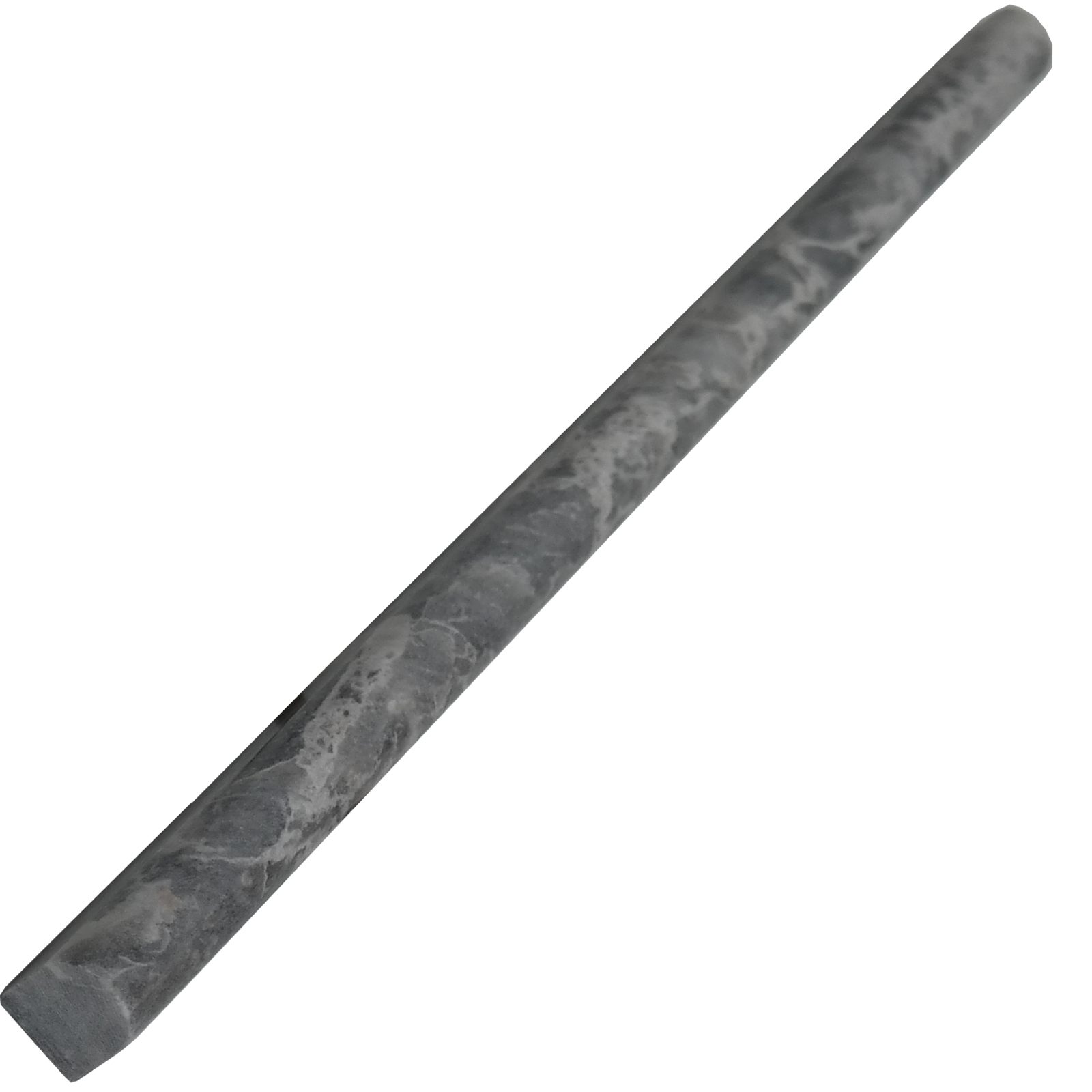 1/2x12 Pencil Molding Atlantic Grey Marble Polished 