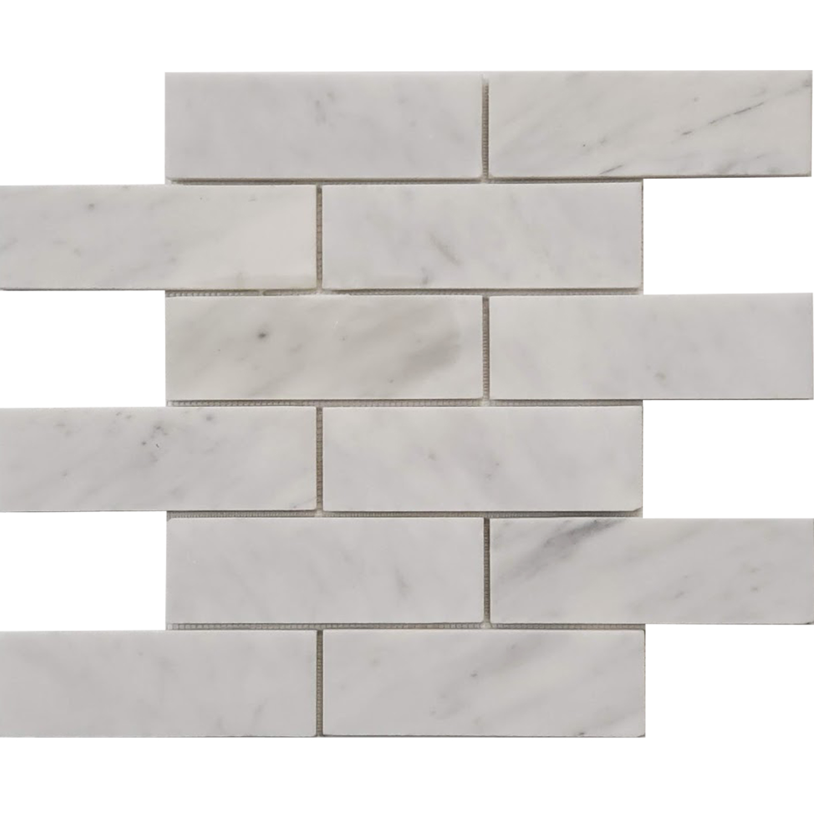 2x6 Mosaic Bianco Imperial Marble Polished 