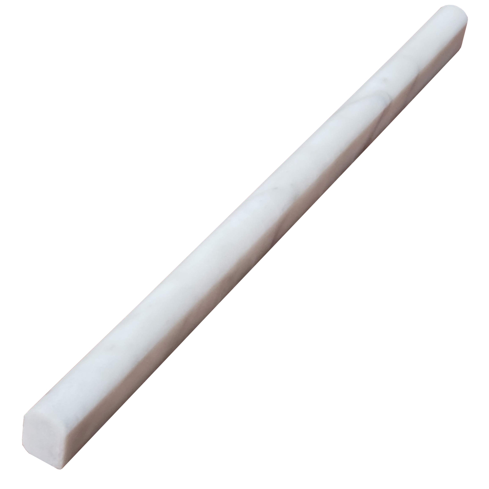 1/2x12 Pencil Molding Bianco Imperial Marble Honed 