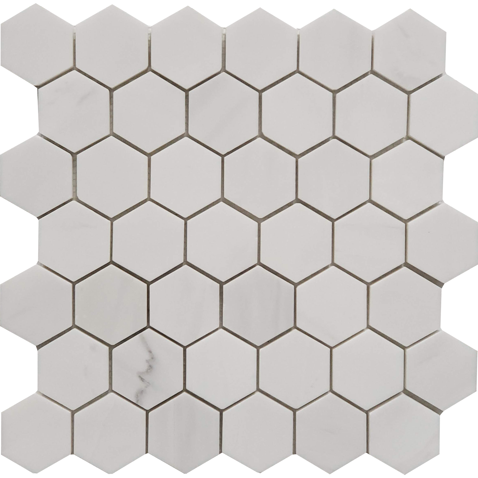 2 inch Hexagon Mosaic Dolomite Marble Polished 