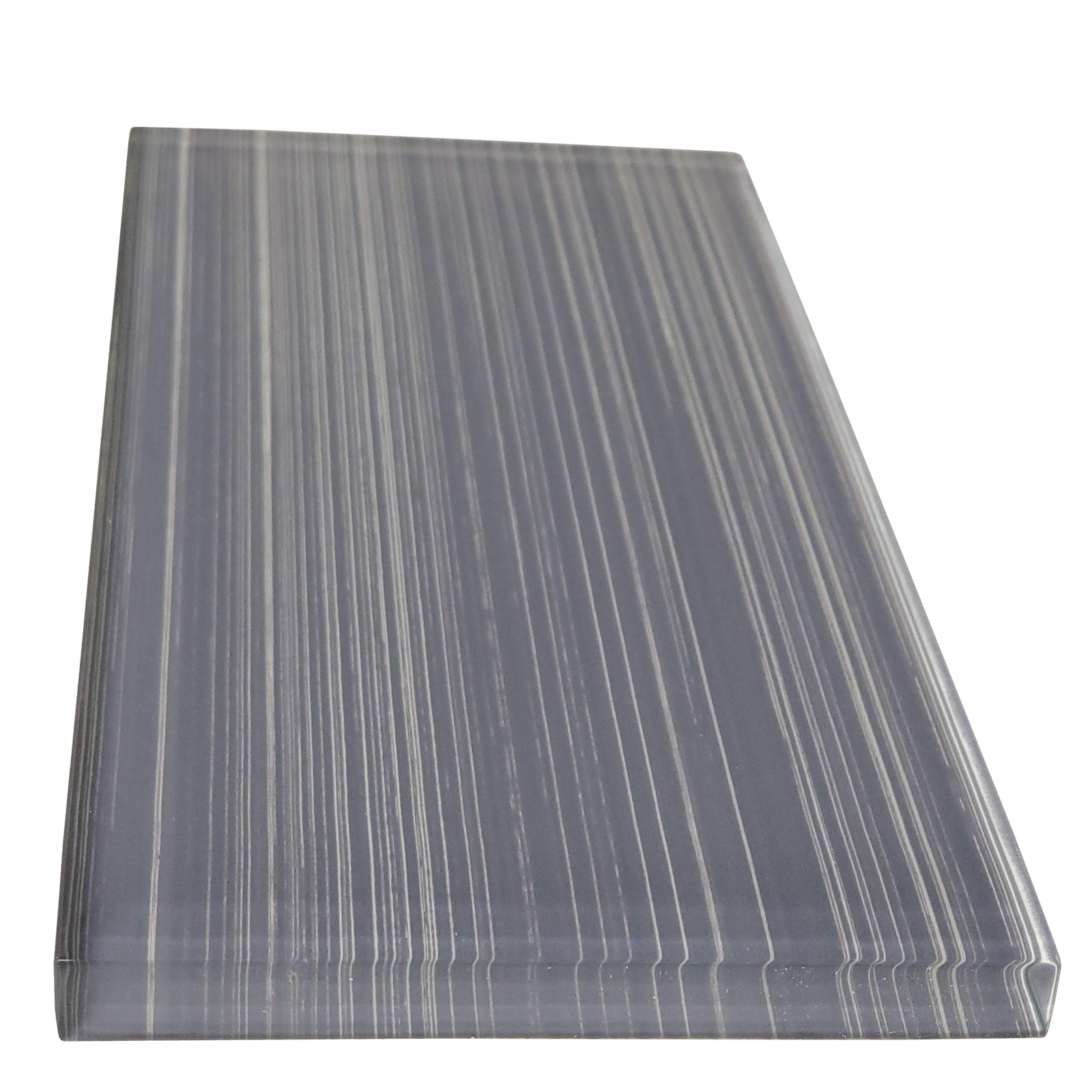 3x6 Ocean Bamboo Grey Glass Tile 