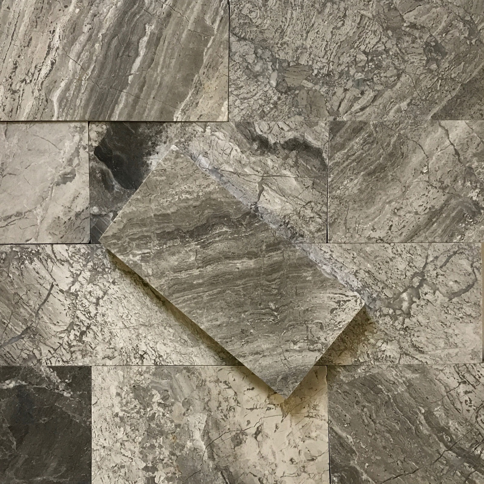 3x6 Silver Marlin Marble Polished Tile 