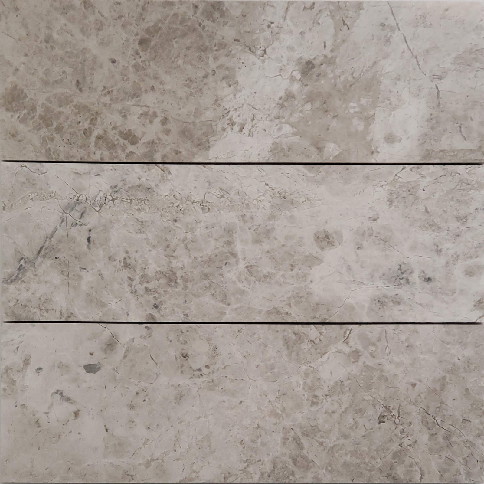 4x12 Silver Shadow Marble Polished Tile 