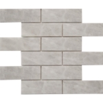 2x6 Mosaic Alaska White Marble Polished 