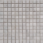 1x1 Mosaic Alaska White Marble Polished 