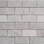 2x4 Mosaic Alaska White Marble Polished 