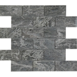 2x4 Mosaic Atlantic Grey Marble Polished 