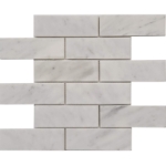 2x6 Mosaic Bianco Imperial Marble Polished 