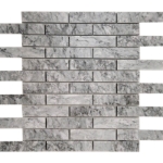 1x4 Mosaic Chelsea Grey Marble Polished 