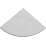 9x9 Milas White Marble Corner Shelf Polished Tile  