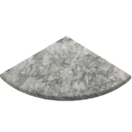 9x9 Chelsea Grey Marble Corner Shelf Polished Tile 