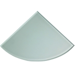 9x9 Frosted Glass Tempered Corner Shelf Tile 