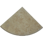 9x9 Light Ivory Travertine Corner Shelf Honed Tile 