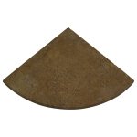 9x9 Noche Travertine Corner Shelf Honed Tile 