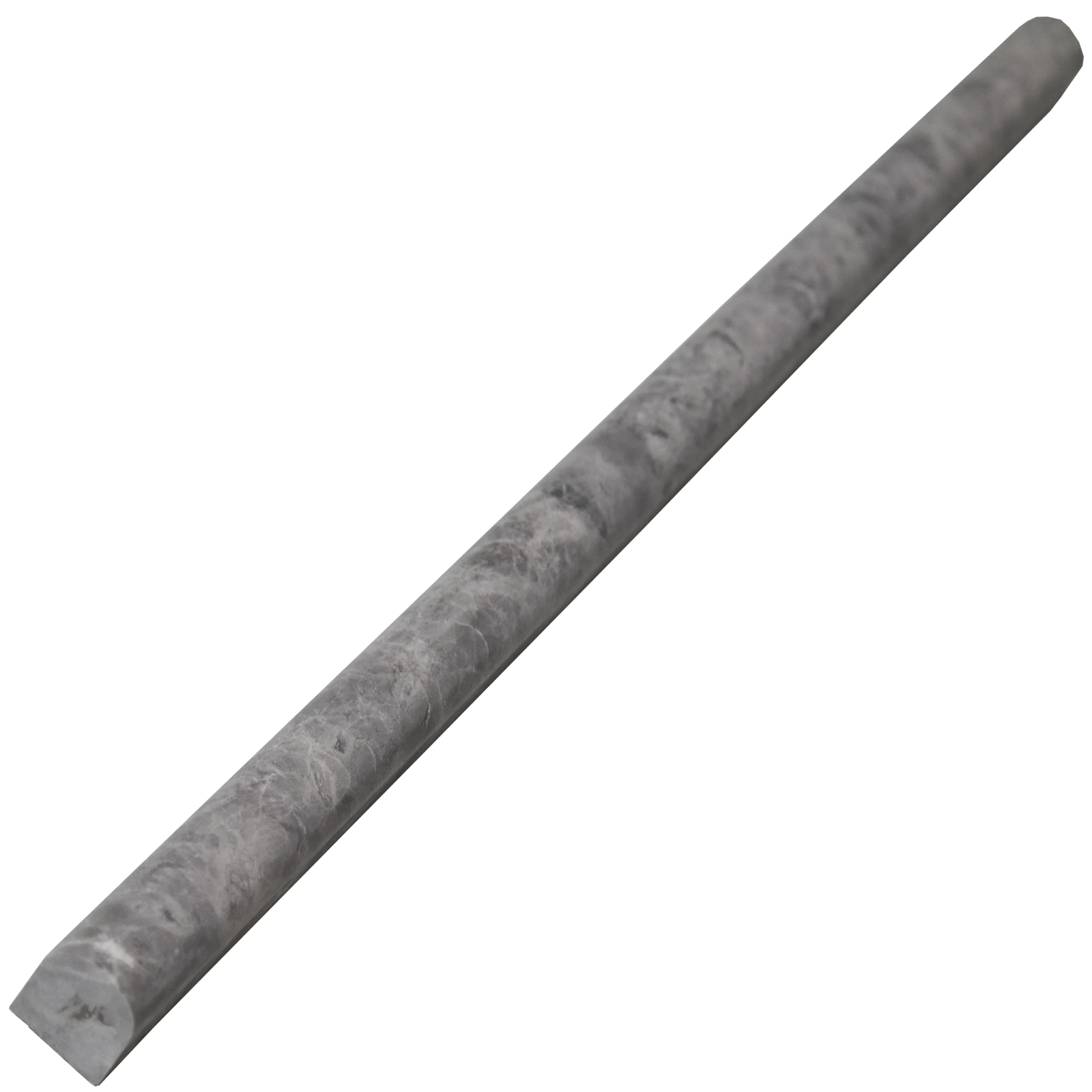 1/2x12 Pencil Molding Cosmos Grey Marble Polished 