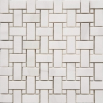Basketweave Mosaic Dolomite Marble Polished  
