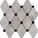 Diamond Mosaic Dolosil With Black Dot Marble Polished 