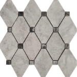 Diamond Mosaic Dolosil With Grey Dot Marble Polished 