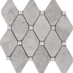 Diamond Mosaic Dolosil With White Dot Marble Polished 