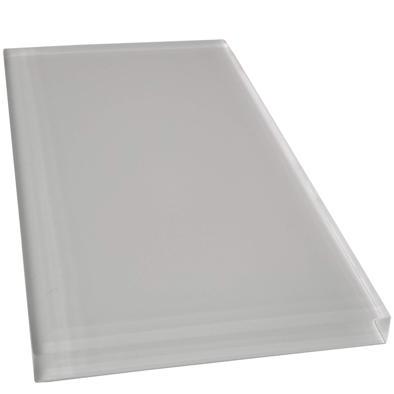 3x6 White Glass Tile  