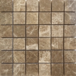 2x2 Mosaic Light Emperador Marble Polished 