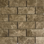 2x4 Mosaic Light Emperador Marble Polished 