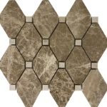 Diamond Mosaic Bottichino With Beige Dot Marble Polished 