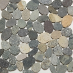 Sliced Pebble Mosaic Borneo Stone Honed  