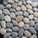 Round Pebble Mosaic Borneo Stone Honed  
