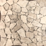 Flat Pebble Mosaic Silver Shadow Marble Honed 