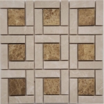 Pinwheel Mosaic Bottichino-Emparador Marble Polished 
