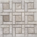 Pinwheel Mosaic Dolosil - Silver Marlin Marble Polished 