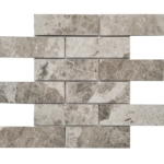 2x6 Mosaic Silver Marlin Marble Polished 