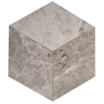 Tumbling Blocks Silver Marlin - Silver Shadow Marble Polished 
