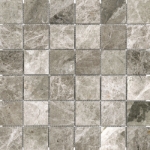 2x2 Mosaic Silver Marlin Marble Polished 