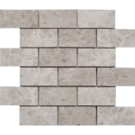 2x4 Mosaic Silver Shadow Marble Polished 