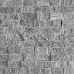 1x2 Split Face Mosaic Atlantic Grey Marble 