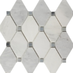 Diamond Mosaic Statuary Carrara With Grey Dot Marble Polished 