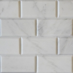 3x6 Beveled Statuary Carrara Marble Polished Tile 